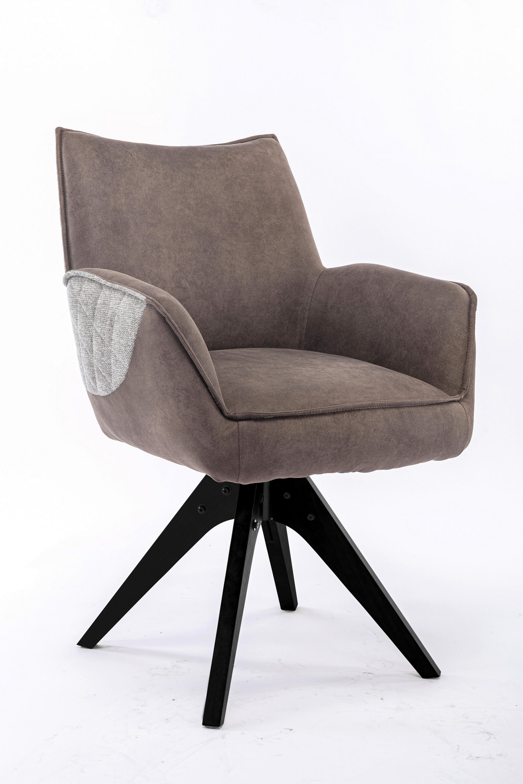 Stuhl Fulton Braun, Grau Beine Schwarz, B: 62 cm