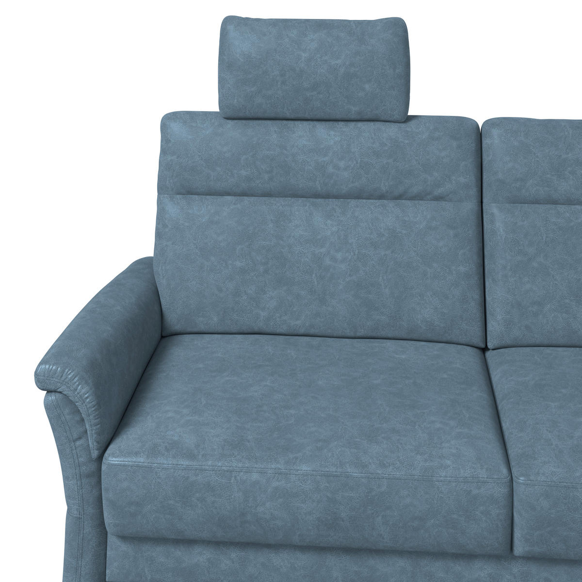 3,5-SITZER - Blaugrau/Schwarz, Konventionell, Kunststoff/Textil (205/98/91cm) - Elegando