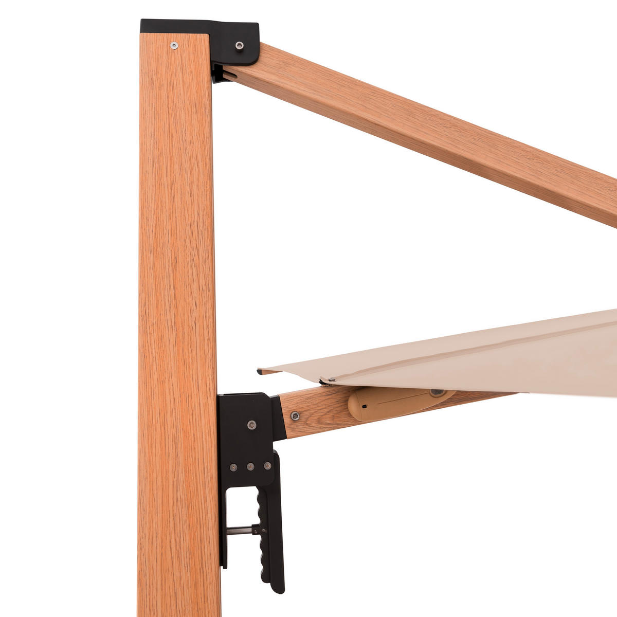 AMPELSCHIRM 400x300 cm  - Eichefarben/Naturfarben, Basics, Textil/Metall (400/300cm) - Doppler