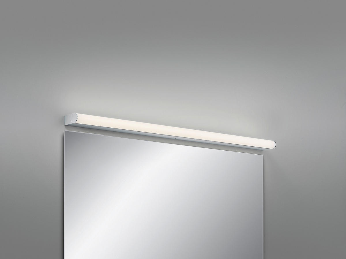 SPIEGELLEUCHTE Ponto-S 3/90/5 cm  - Chromfarben, Design, Kunststoff/Metall (3/90/5cm) - Helestra