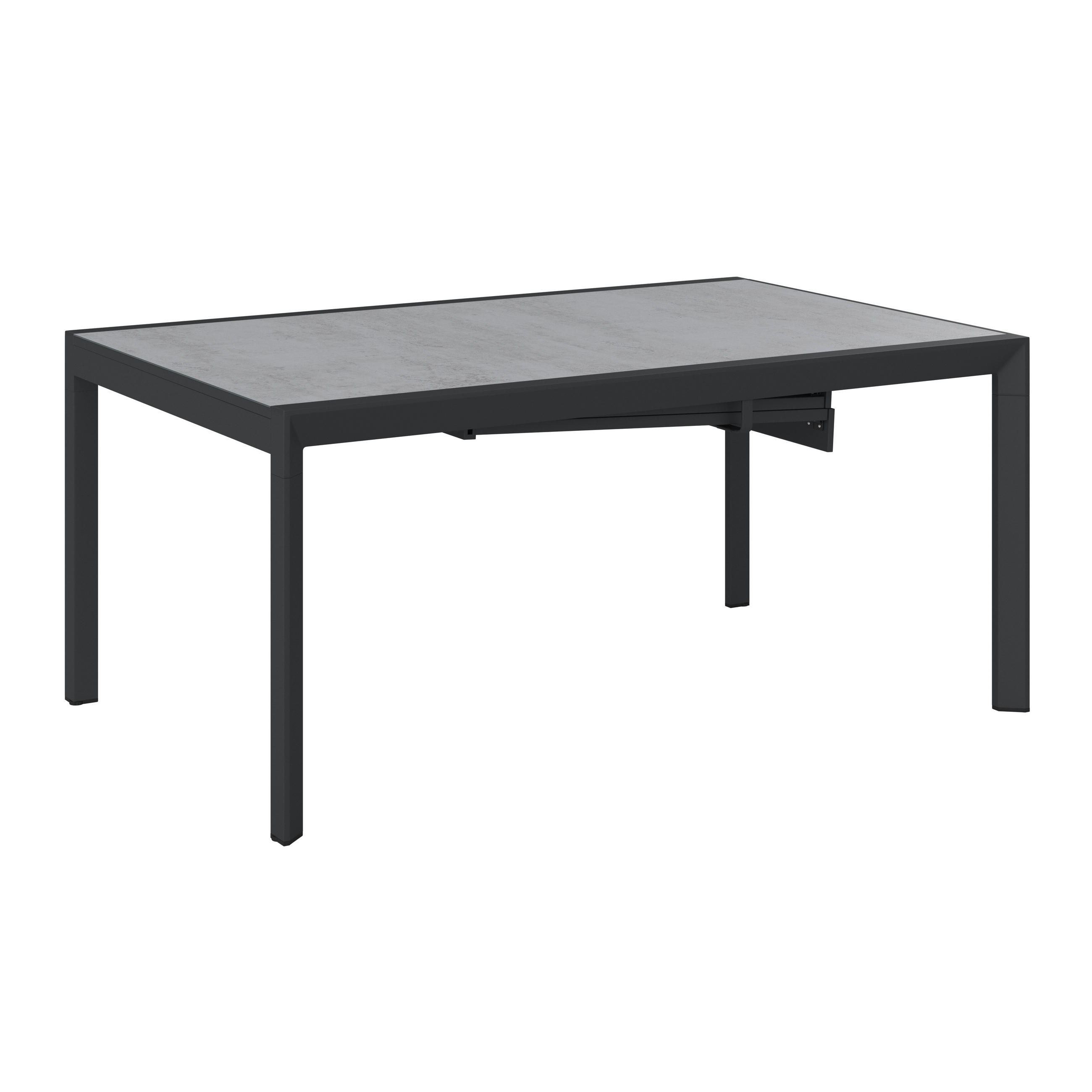 LOUNGE ASZTAL  - antracit/szürke, Design, Üveg/fém (149/97-149/68cm) - Dieter Knoll