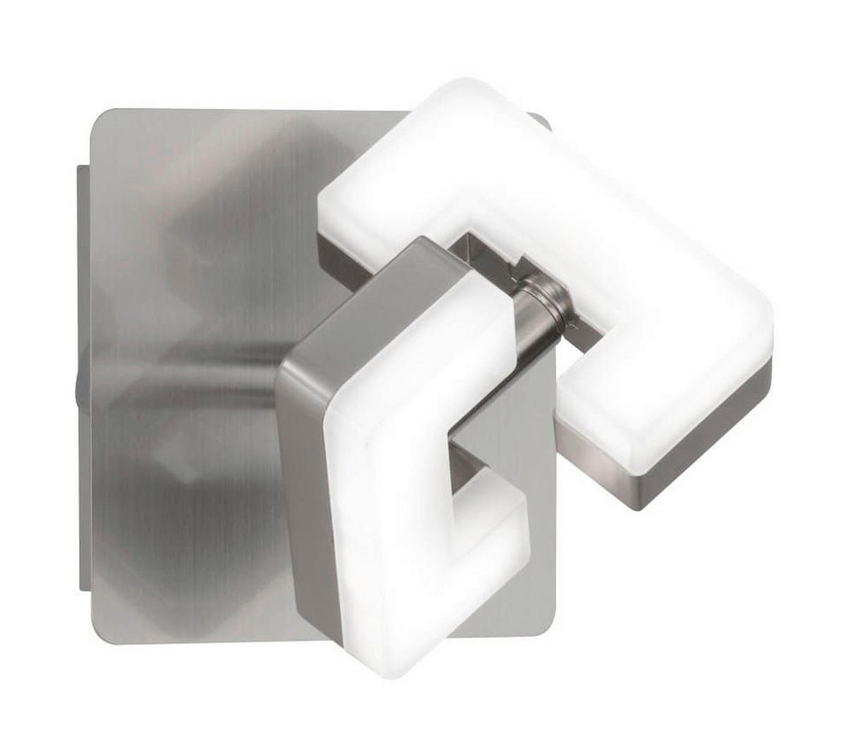 LED-STRAHLER 10/10/12 cm   - Weiß/Nickelfarben, Basics, Kunststoff/Metall (10/10/12cm)