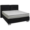 BOXSPRINGBETT 180/200 cm  in Anthrazit  - Chromfarben/Anthrazit, KONVENTIONELL, Textil/Metall (180/200cm) - Dieter Knoll