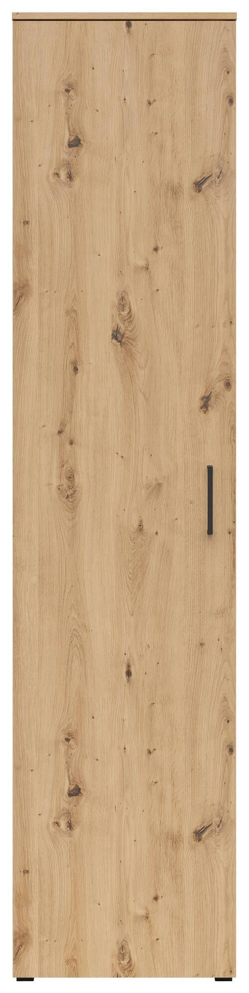 VÍCEÚČELOVÁ SKŘÍŇ, dub artisan, 45/195/40 cm - černá/antracitová, Moderní, kompozitní dřevo/plast (45/195/40cm) - Carryhome