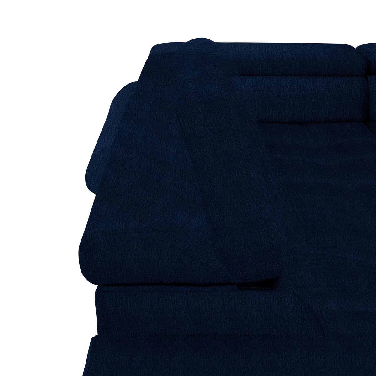 ECKSOFA in Samt, Webstoff Dunkelblau  - Schwarz/Dunkelblau, Design, Textil/Metall (300/216cm) - Welnova