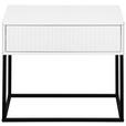 NACHTKÄSTCHEN 60/52/38,5 cm  in Schwarz, Weiß  - Schwarz/Weiß, Design, Holzwerkstoff/Metall (60/52/38,5cm) - Carryhome