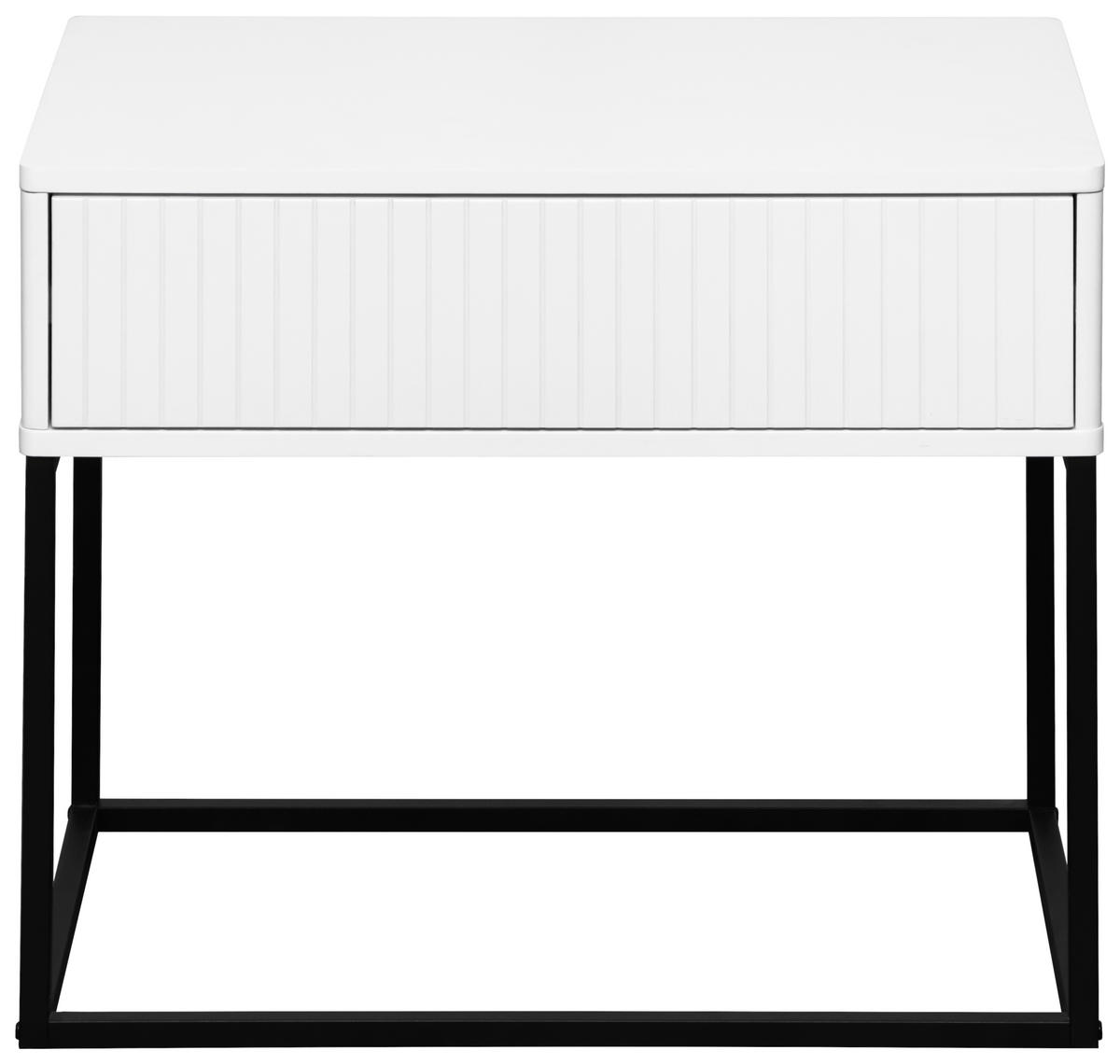 NACHTKÄSTCHEN 60/52/38,5 cm  in Schwarz, Weiß  - Schwarz/Weiß, Design, Holzwerkstoff/Metall (60/52/38,5cm) - Carryhome