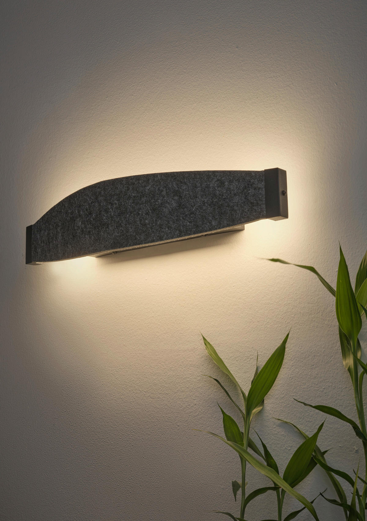 LED-WANDLEUCHTE 50/11,5/10 cm   - Dunkelgrau, Design, Kunststoff/Textil (50/11,5/10cm) - Osram