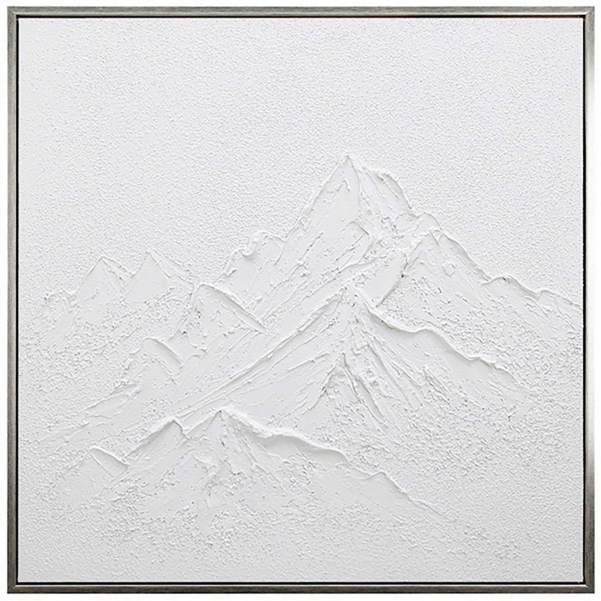 ULJENA SLIKA  85/85 cm       - bijela/srebrne boje, Trend, drvni materijal/tekstil (85/85cm) - Monee