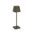 AKKU-TISCHLEUCHTE Lino 10/38 cm  - Grau, Design, Kunststoff/Metall (10/38cm) - Novel