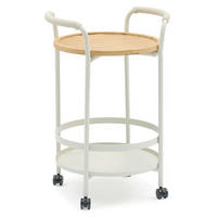 GARTEN-SERVIERWAGEN - Grauweiss/Teakfarben, Basics, Holz/Kunststoff (58/86/50cm) - Niehoff Garden