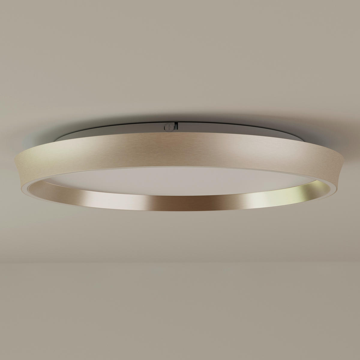 LED-DECKENLEUCHTE 49/8 cm  - Weiß/Nickelfarben, Design, Kunststoff/Metall (49/8cm) - Dieter Knoll