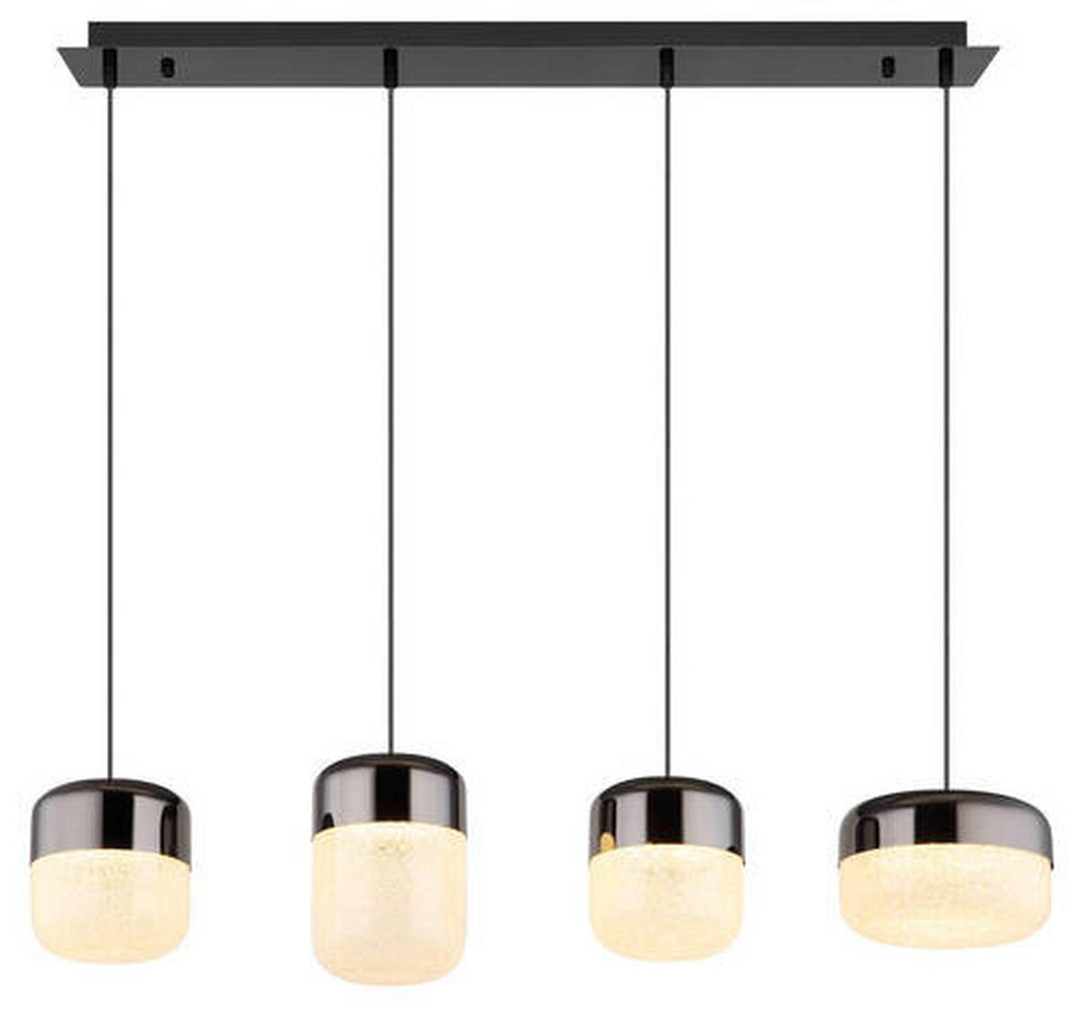LED-HÄNGELEUCHTE  99/20 cm   - Klar/Graphitfarben, Design, Glas/Metall (99/20cm) - Globo