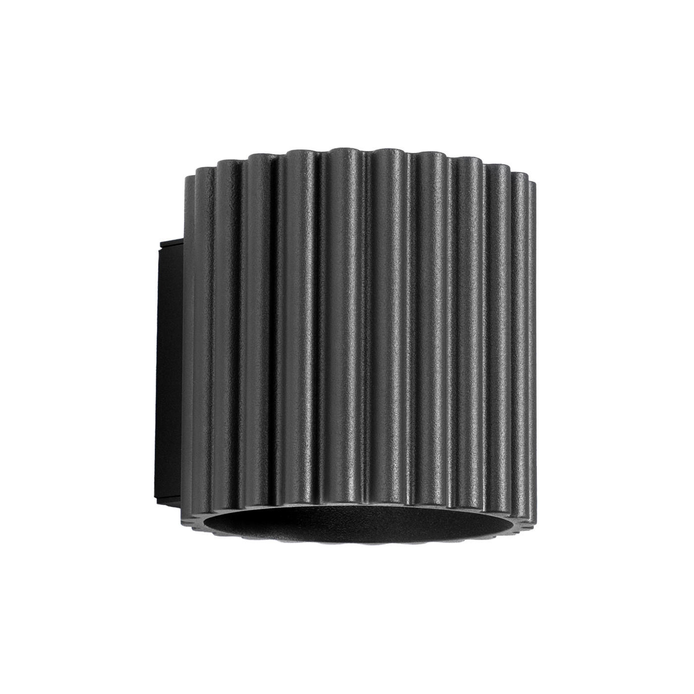 XXXLutz Wandleuchte Aura Schwarz 12x10x10 cm