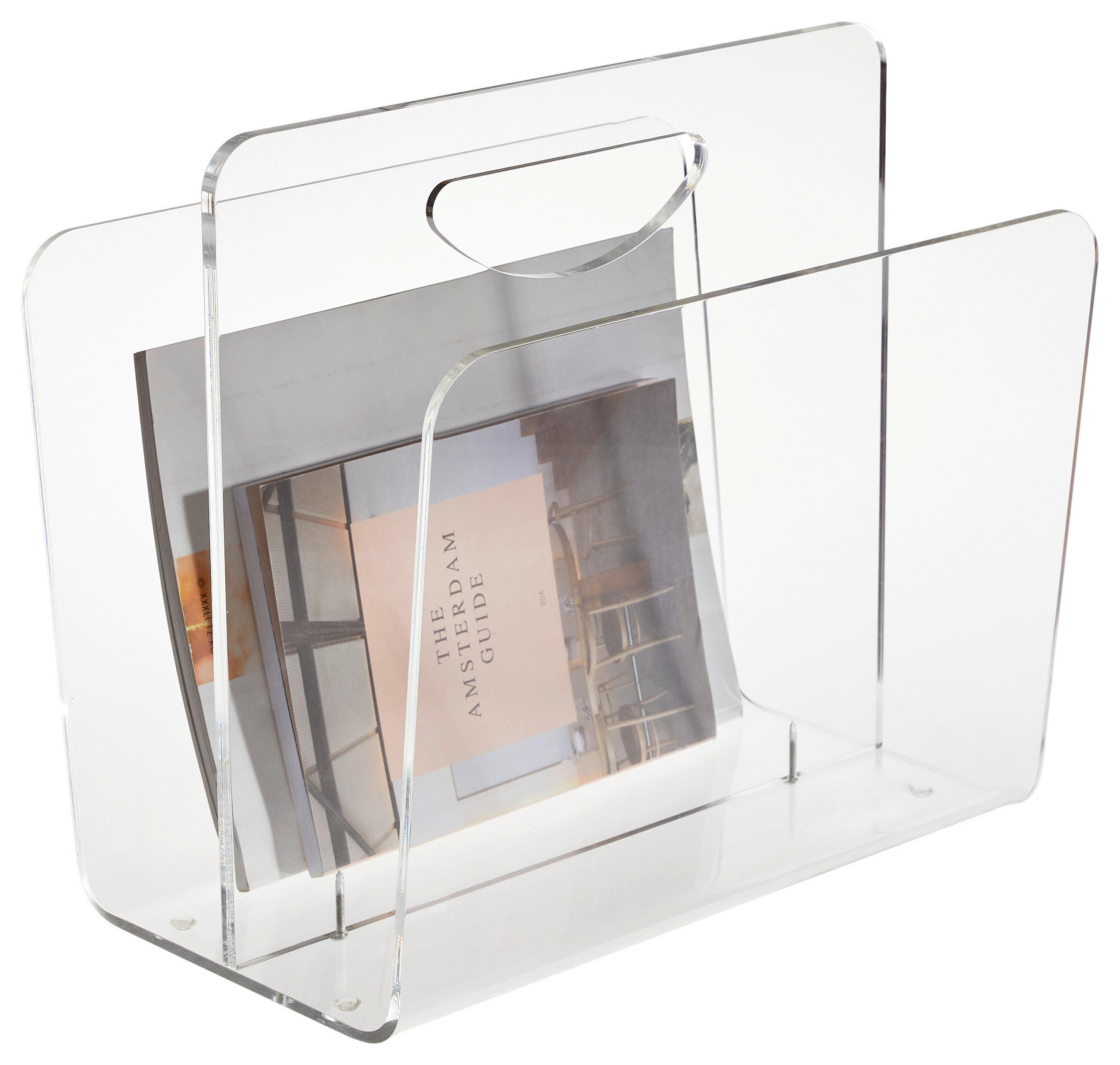 ZEITUNGSSTÄNDER Kunststoff Klar  - Klar, Design, Kunststoff (33/31/23cm)