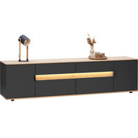 LOWBOARD  in 225,6/54,2/48 cm  - Eichefarben/Anthrazit, Design, Holz/Holzwerkstoff (225,6/54,2/48cm) - Dieter Knoll