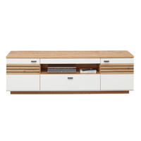 LOWBOARD Fresno  in 254/193/47 cm  - Weiss/Anthrazit, Design, Glas/Holzwerkstoff (254/193/47cm) - Livetastic