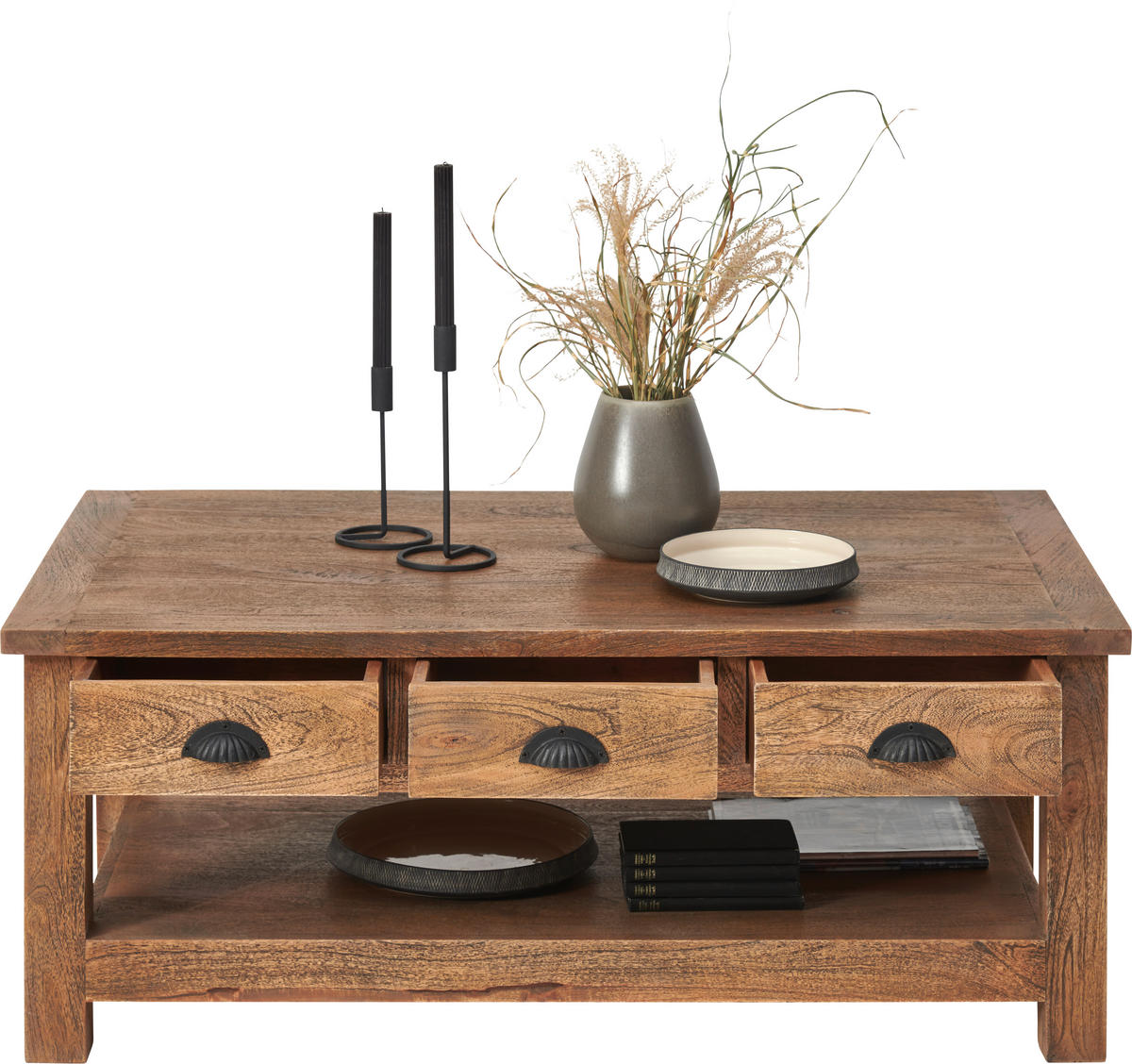 COUCHTISCH in Holz 115/70/45 cm  - Silberfarben/Braun, Trend, Holz/Metall (115/70/45cm) - Ambia Home