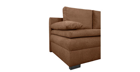 SCHLAFSOFA  in Struktur Rostfarben  - Rostfarben/Schwarz, KONVENTIONELL, Kunststoff/Textil (195/93/83cm) - Carryhome