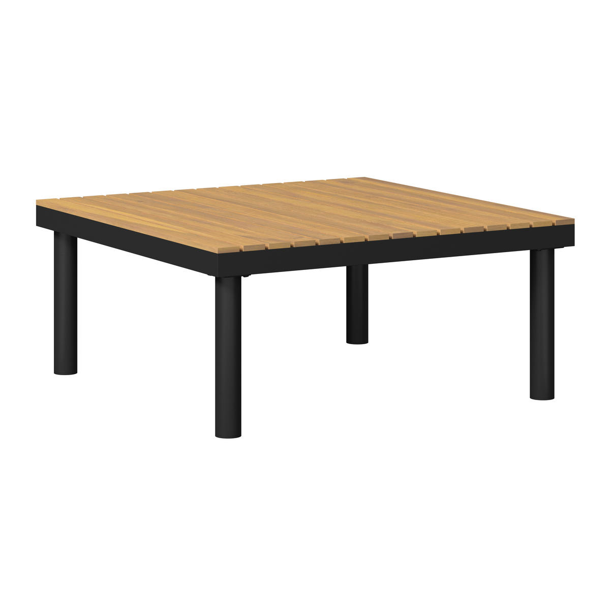 LOUNGEGARNITUR 159/273,5 cm Akazie massiv Eisen  - Schwarz/Grau, Basics, Holz/Textil (159/273,5cm) - Ambia Garden