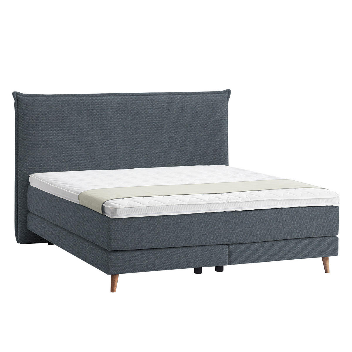 BOXSPRINGBETT 160/200 cm  in Anthrazit  - Eichefarben/Anthrazit, Design, Holzwerkstoff/Textil (160/200cm) - home24