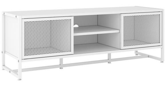 LOWBOARD  in 132/46/41 cm  - Schwarz/Weiß, MODERN, Holzwerkstoff/Metall (132/46/41cm) - Novel