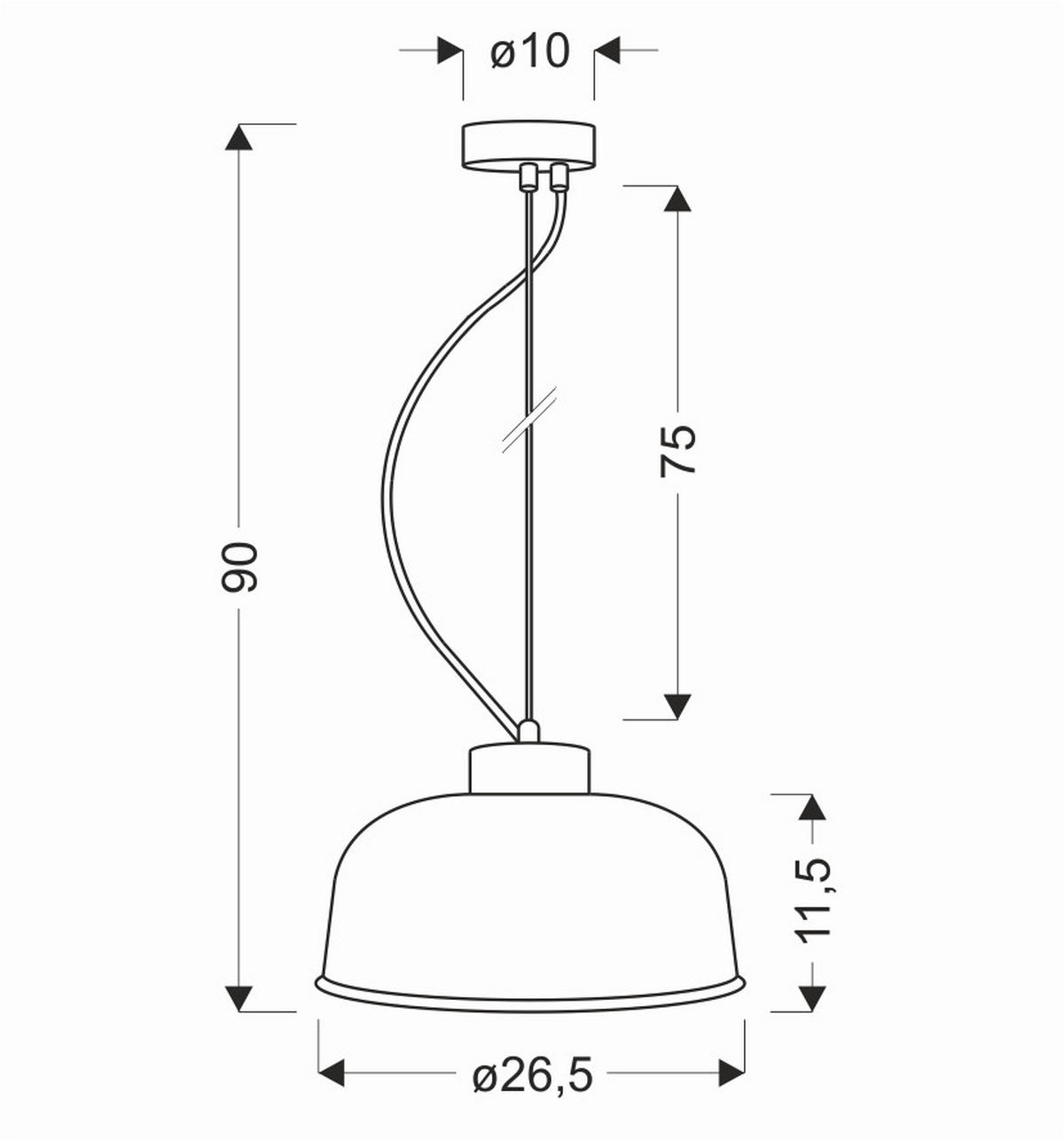 PENDELLEUCHTE 26.5/26.5/90 cm  - Transparent/Rot, KONVENTIONELL, Glas/Metall (26.5/26.5/90cm)