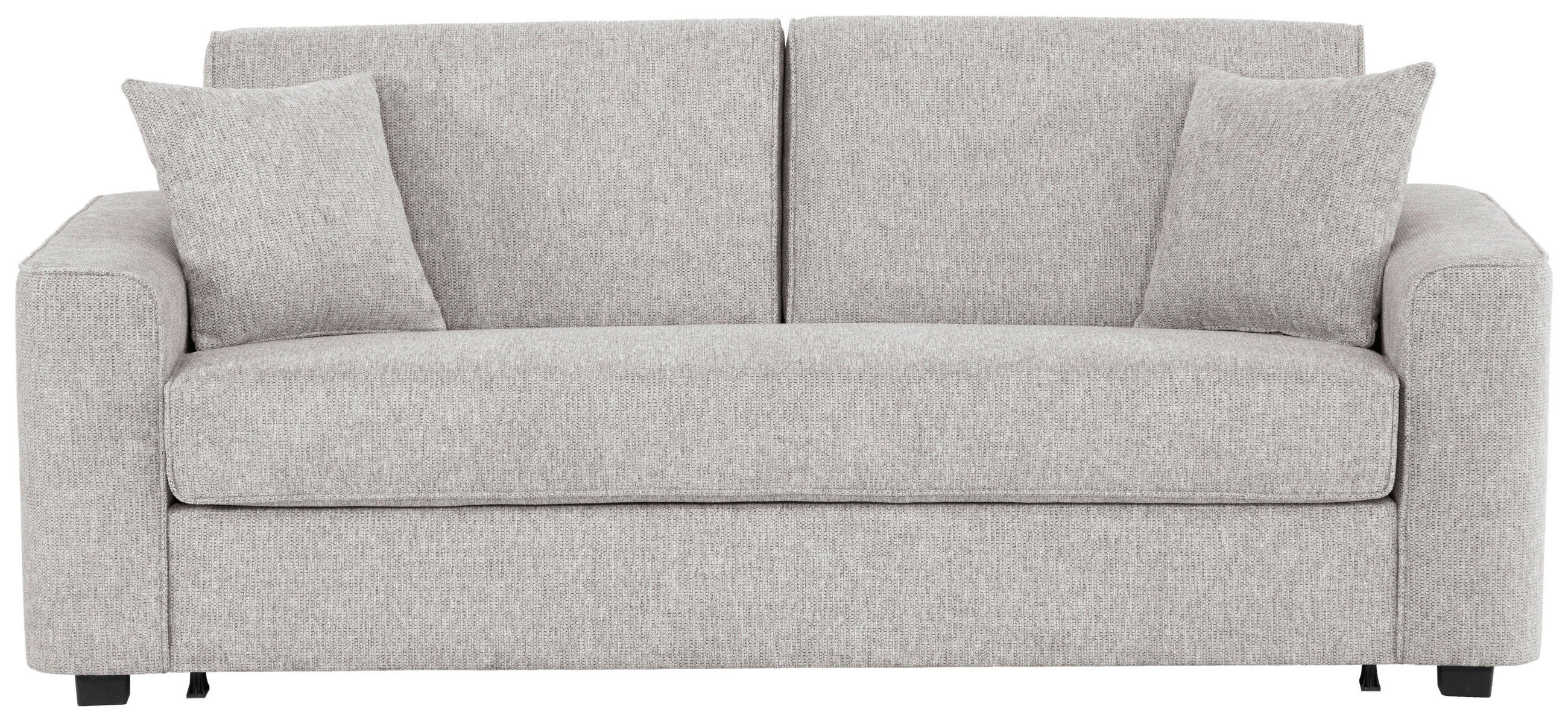 SCHLAFSOFA in Textil Grauweiss  - Schwarz/Grauweiss, Design, Kunststoff/Textil (205/83/100cm) - Livetastic