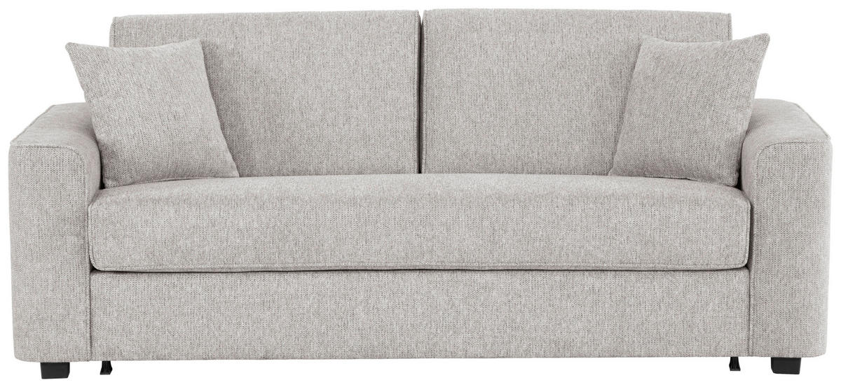 SCHLAFSOFA in Textil Grauweiss  - Schwarz/Grauweiss, Design, Kunststoff/Textil (205/83/100cm) - Livetastic