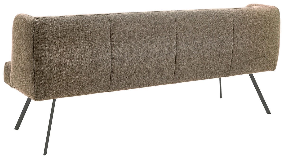 SITZBANK 200/87/64 cm  in Anthrazit, Fango  - Fango/Anthrazit, Design, Textil/Metall (200/87/64cm) - Venjakob