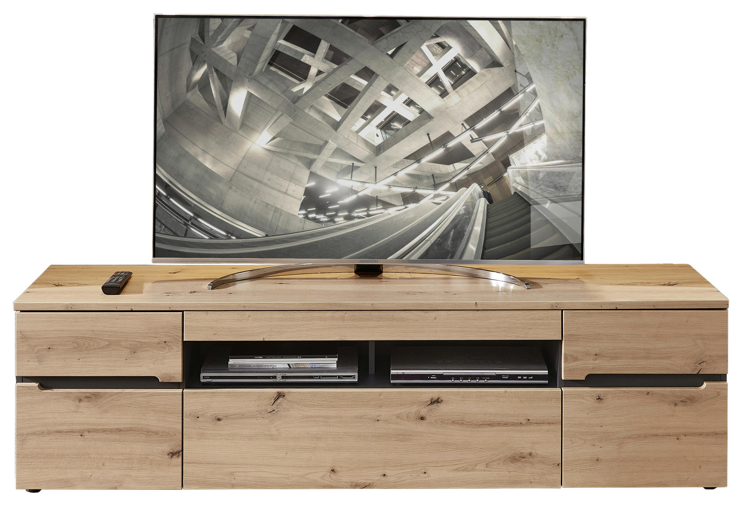 TV-ELEMENT 192/53/47 cm - Schwarz/Graphitfarben, Trend, Holzwerkstoff/Kunststoff (192/53/47cm) - Carryhome