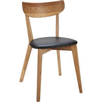 STOL glänsande  - svart/ekfärgad, Klassisk, trä/plast (44/80/46cm) - Rowico