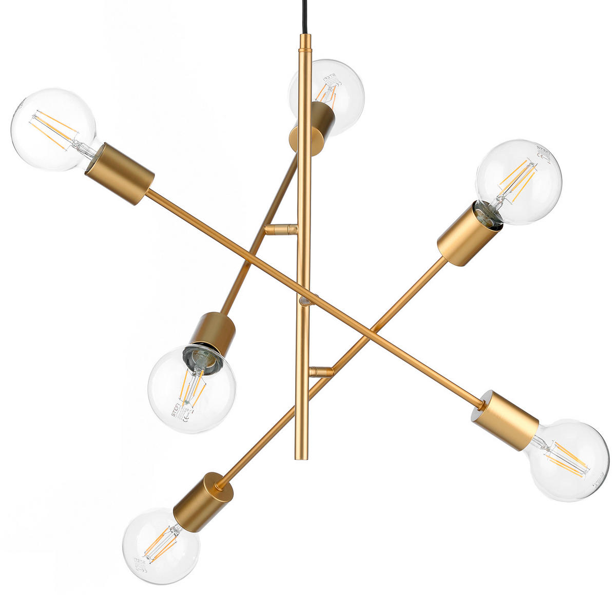 HÄNGELEUCHTE 5098 CROSS 100/100/100 cm   - Goldfarben, KONVENTIONELL, Metall (100/100/100cm)