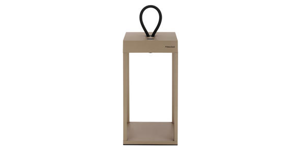 AKKU-TISCHLEUCHTE Miami 15/15/30 cm - Sandfarben, KONVENTIONELL, Kunststoff/Metall (15/15/30cm) - Dieter Knoll