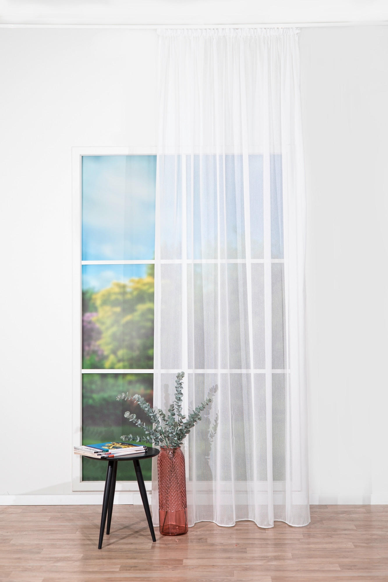 MATERIAL PERDELE ȘI DRAPERII transparent  - alb, Basics, textil (80cm)