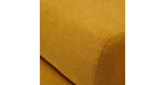 RÉCAMIERE in Flachgewebe Currygelb - Currygelb/Schwarz, Design, Kunststoff/Textil (171/71-88/93cm) - Cantus