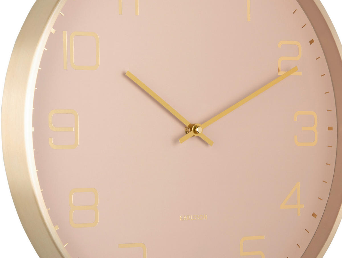 WANDUHR 40/40/4,2 cm   - Hellbraun/Goldfarben, Basics, Metall (40/40/4,2cm) - Karlsson