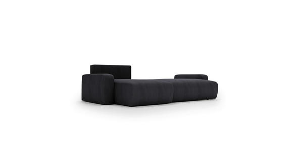 ECKSOFA in Cord Graphitfarben  - Schwarz/Graphitfarben, MODERN, Kunststoff/Textil (150/245cm) - Carryhome