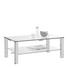 COUCHTISCH rechteckig Edelstahlfarben - Edelstahlfarben, Design, Glas/Metall (110/70/43cm) - Novel