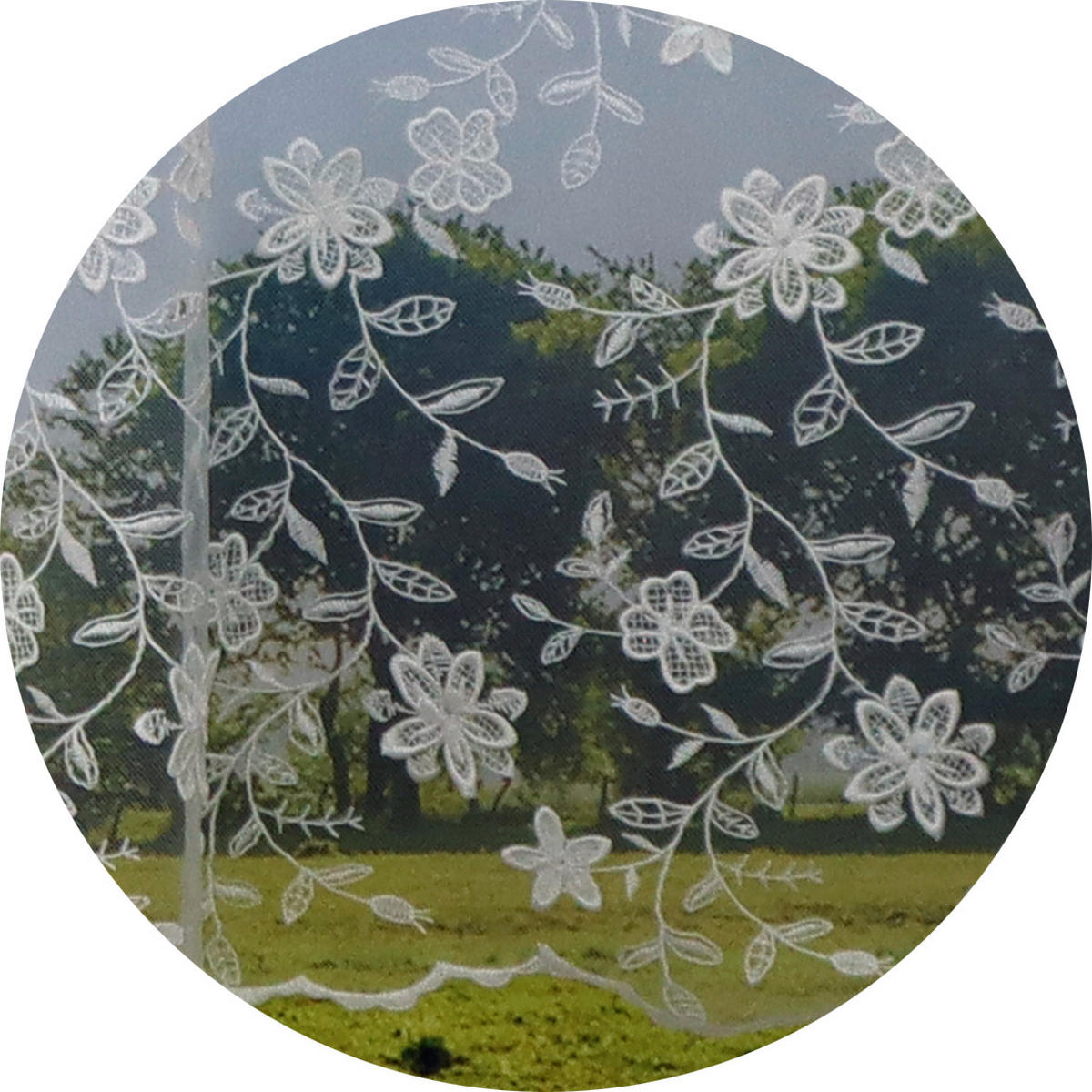 KURZGARDINE   140/49 cm   - Weiß, Basics, Textil (140/49cm)