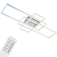 LED-DECKENLEUCHTE Frame 104/42/10 cm   - Chromfarben, Design, Kunststoff/Metall (104/42/10cm)