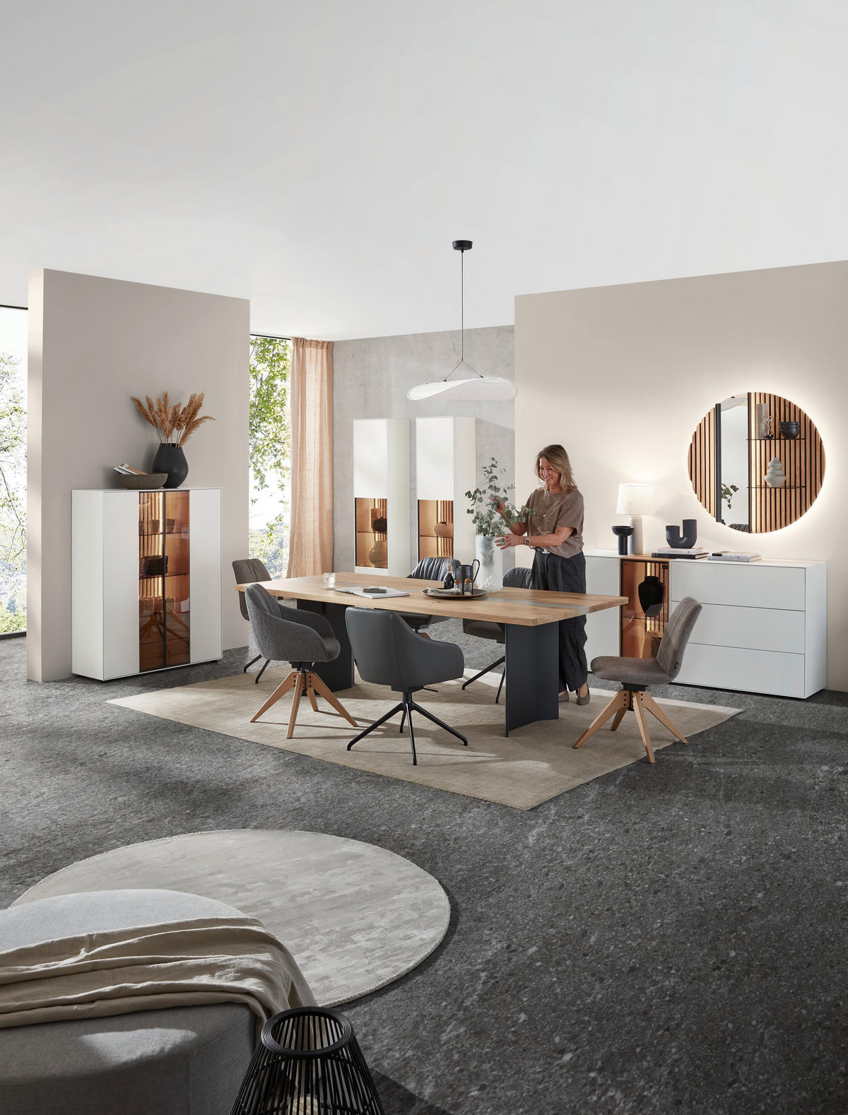 ESSTISCH Kerneiche rechteckig Eichefarben  - Eichefarben/Anthrazit, Natur, Holz (190/95/76cm) - Valnatura