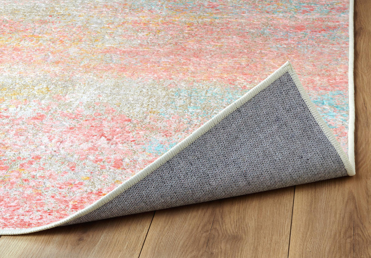 LÄUFER Ondea Fiorith 80/300 cm  in Rosa, Türkis, Dunkelgelb  - Türkis/Dunkelgelb, Design, Kunststoff/Textil (80/300cm) - Lindorug