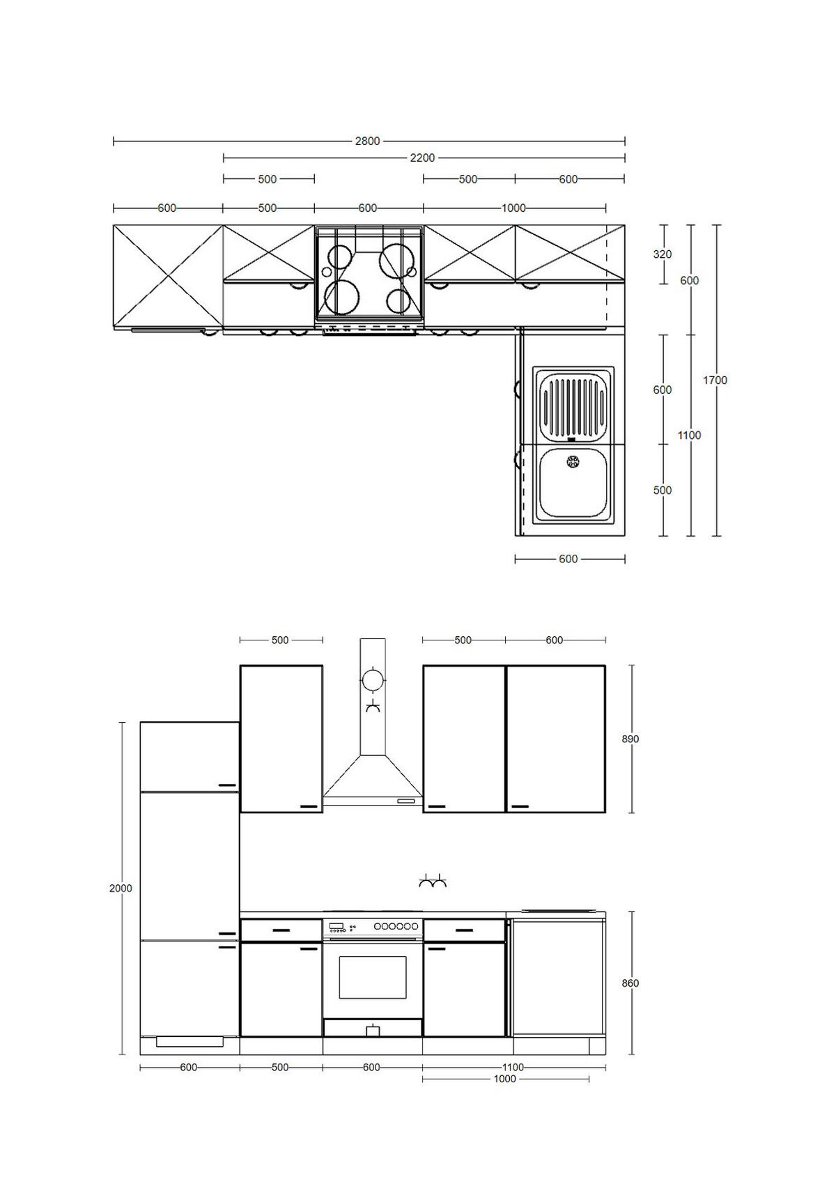 ROHOVÁ KUCHYŇA NEPAL 280 - kašmírová/farba ušľachtilej ocele, Modern, kov/kompozitné drevo (280/170cm) - FlexWell