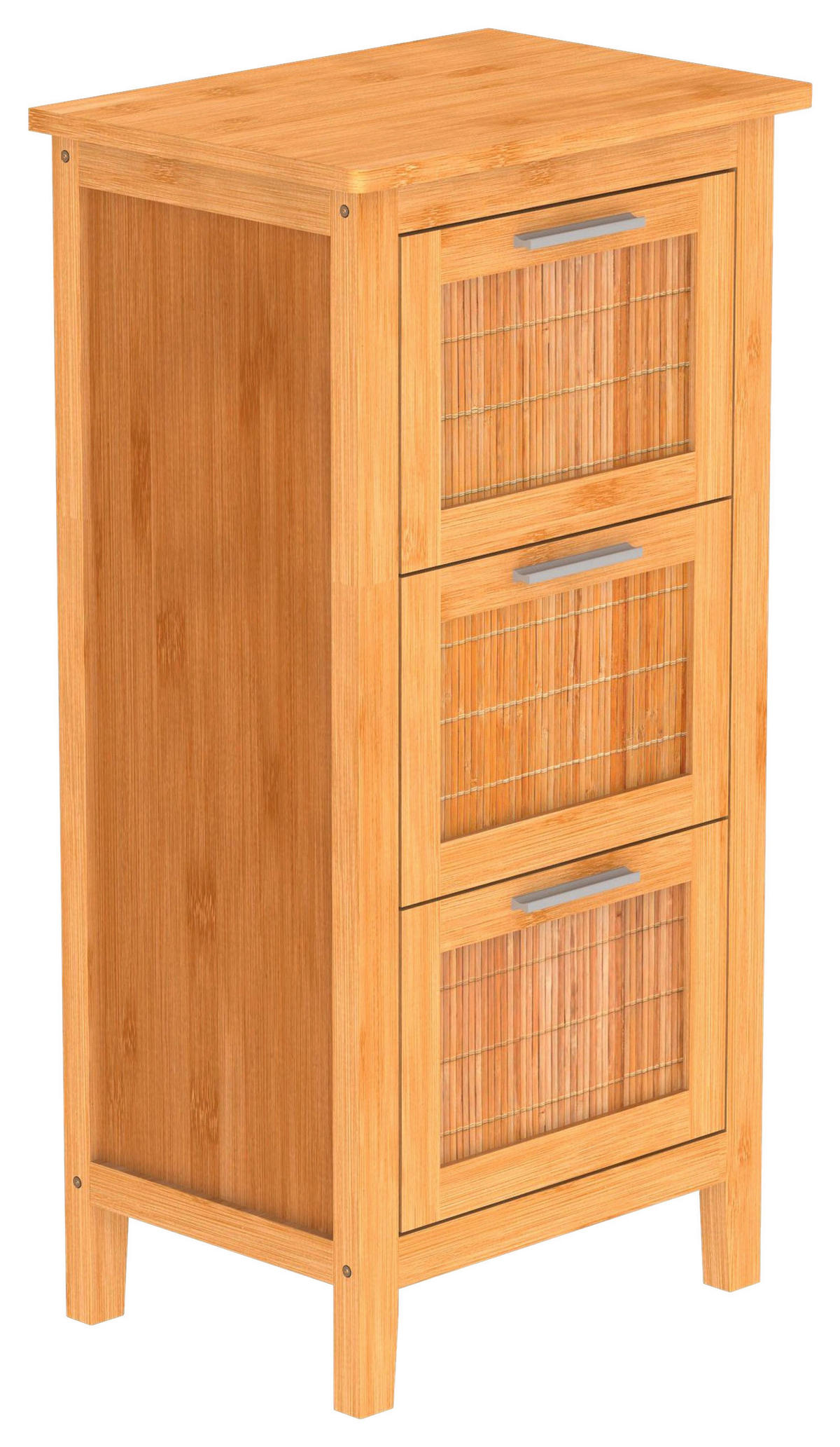 UNTERSCHRANK 42,0/82,0/33,0 cm   - Silberfarben, Natur, Holz/Metall (42,0/82,0/33,0cm) - Carryhome