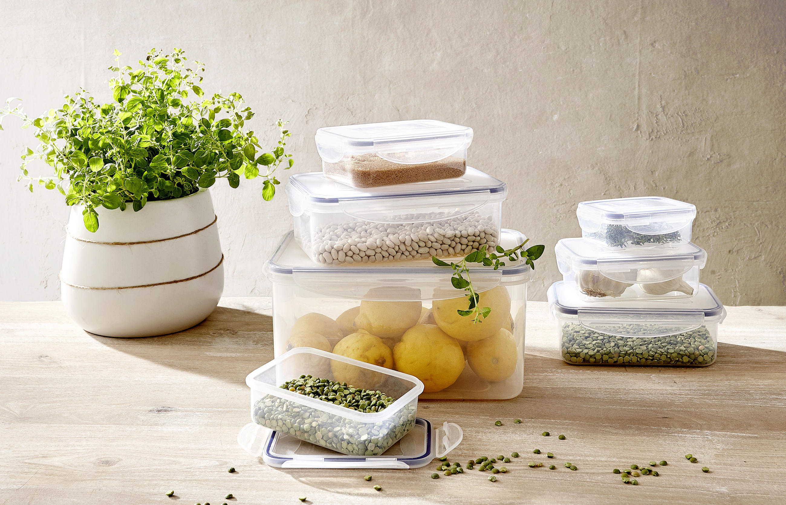 SET POSUDA ZA ZALIHE - prozirno/plava, Basics, plastika - Homeware Profession.
