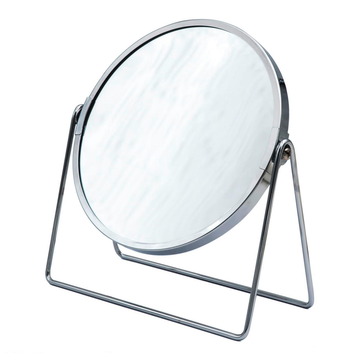 SCHMINKSPIEGEL  - Chromfarben, Basics, Glas/Metall (18,5/20,5cm) - Sadena