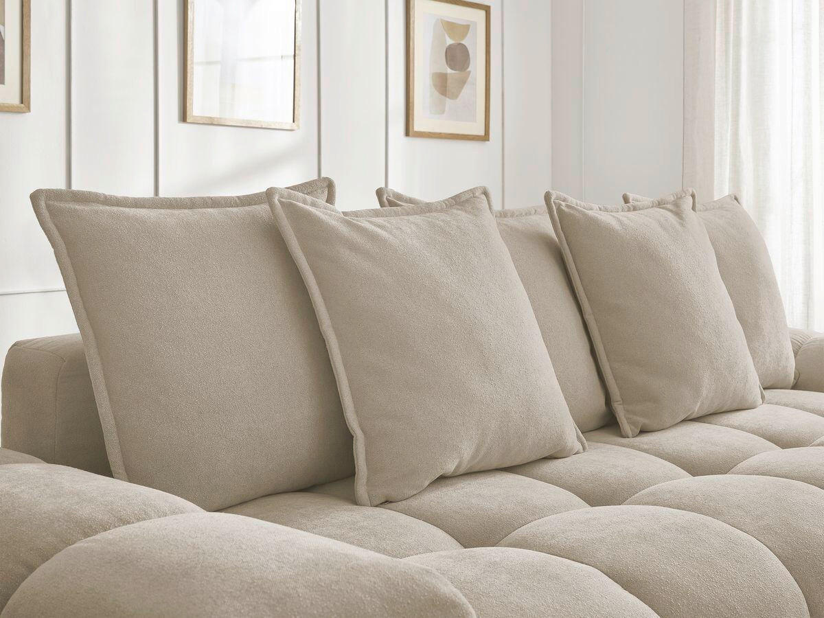 3-SITZER-SOFA EVEREST Struktur Taupe  - Taupe/Schwarz, MODERN, Kunststoff/Textil (278/90/115cm)