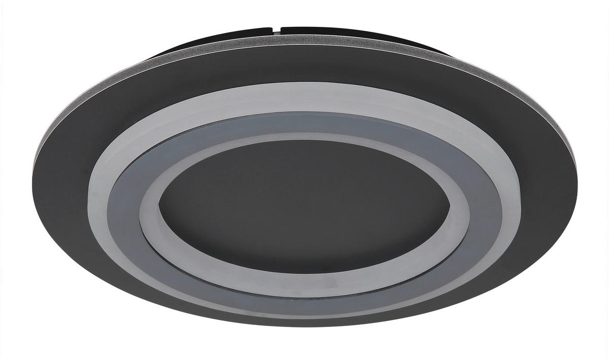 LED-DECKENLEUCHTE 34/5,5 cm   - Opal/Hellgrau, Design, Kunststoff/Metall (34/5,5cm) - Globo