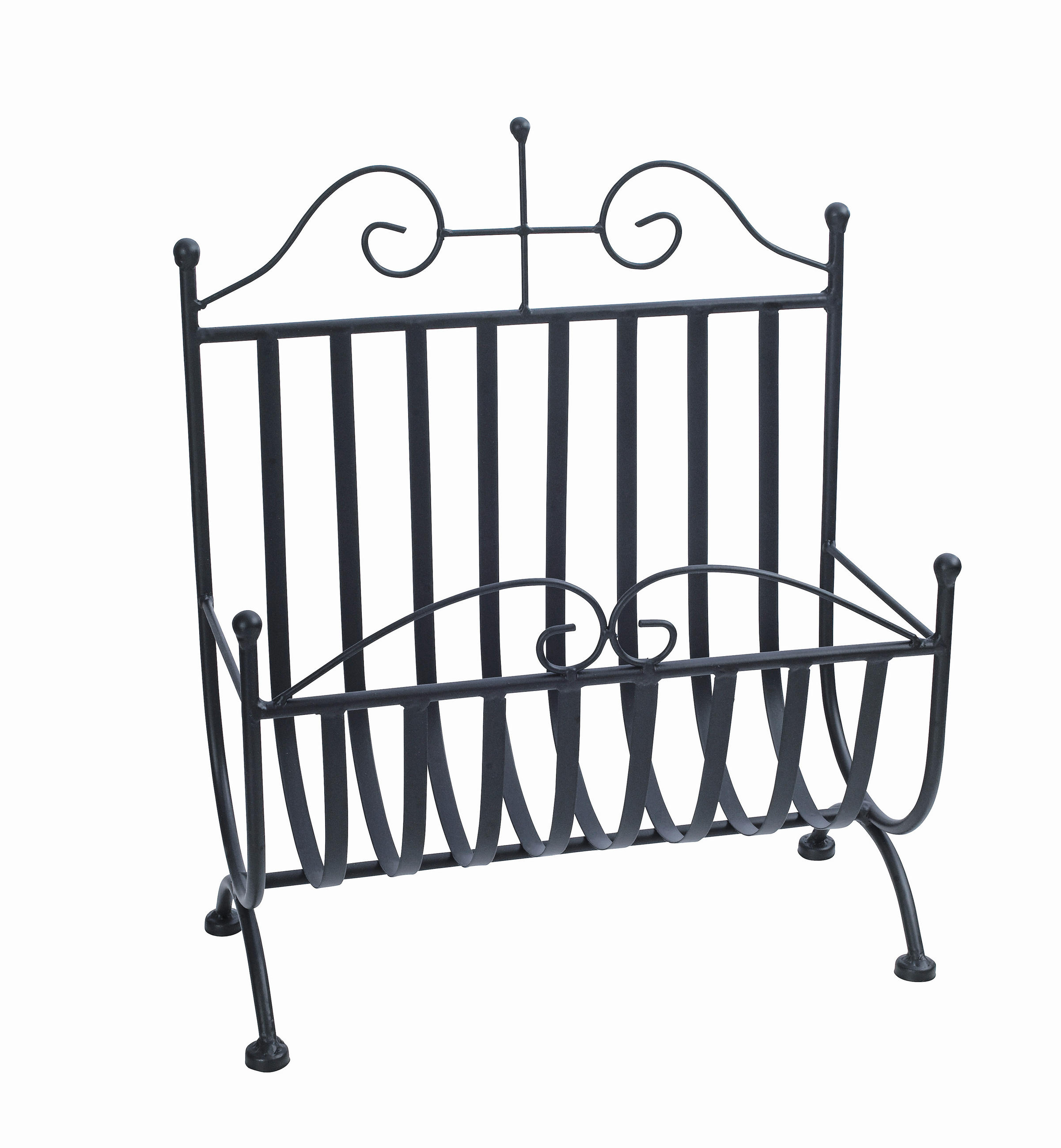 ZEITUNGSSTÄNDER 37/44/18 cm  - Schwarz, LIFESTYLE, Metall (37/44/18cm)